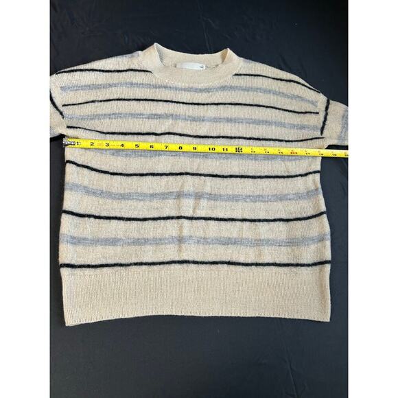 Aritzia Wilfred Free Lightweight Sheer Beige, Black, Gray  Sweater Size S - Picture 9 of 11